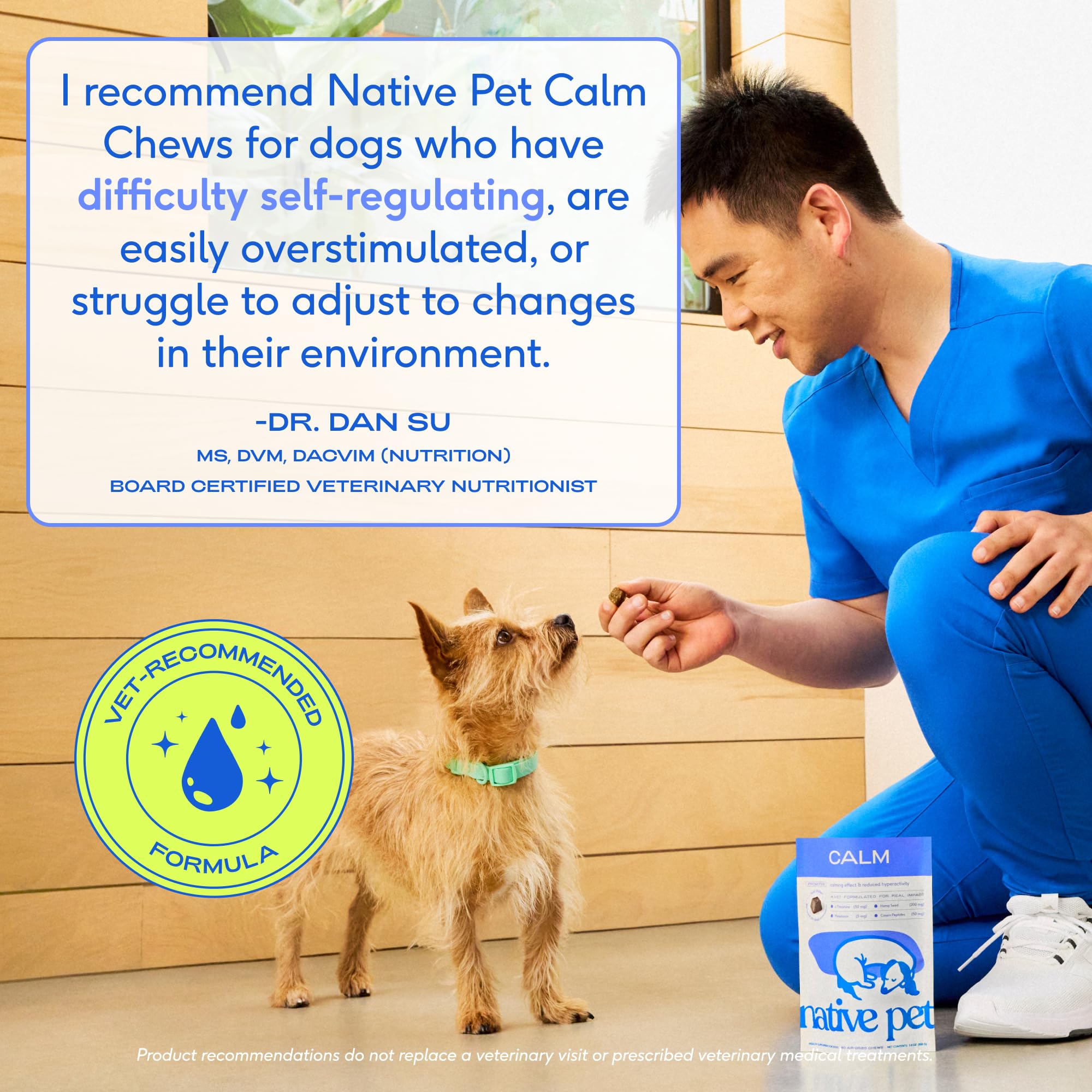 Native Pet Calming Chews: formulación veterinaria para impacto suave y seguro