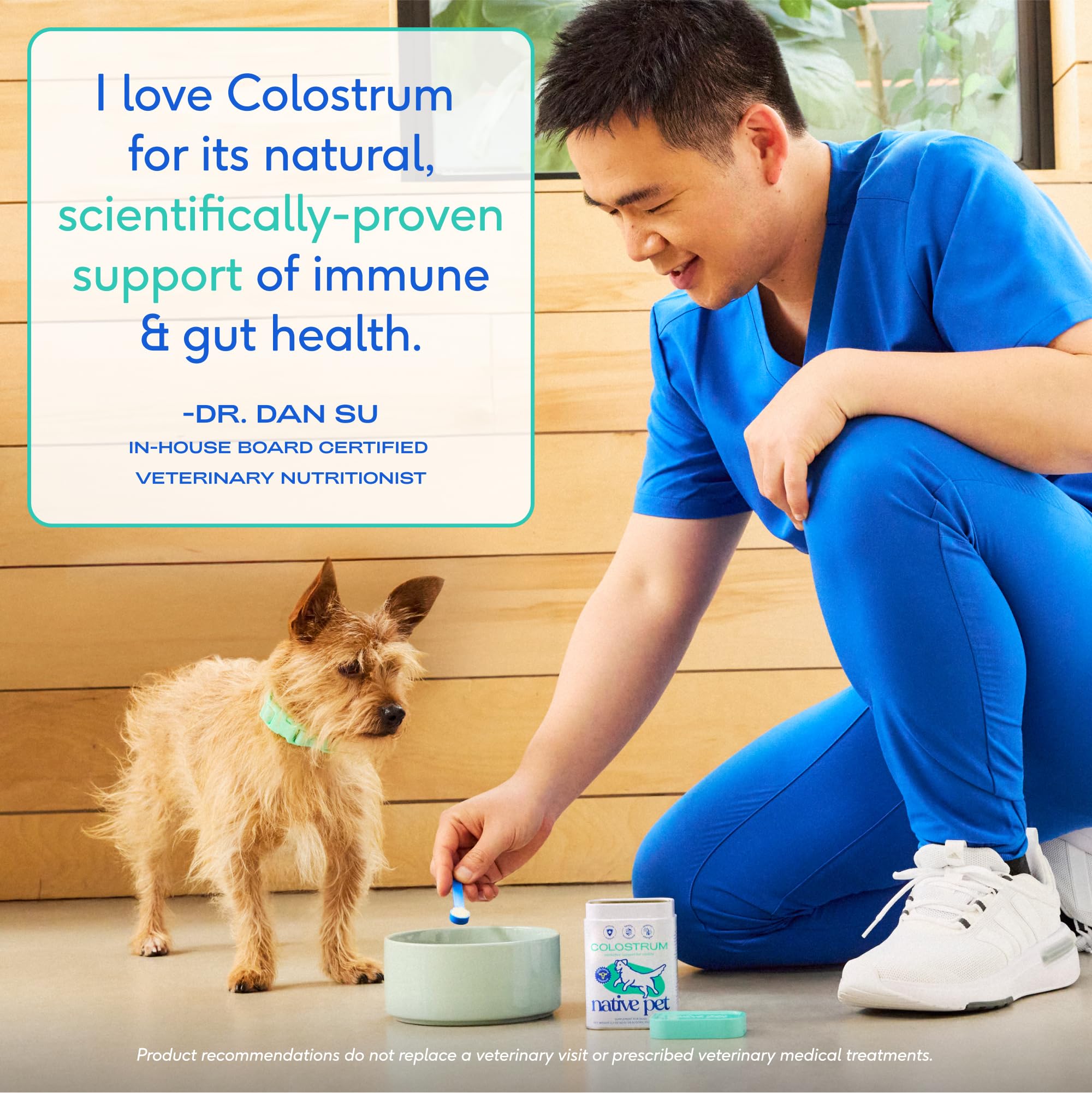 Native Pet Colostrum, fabricación en Estados Unidos, sin rellenos.