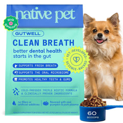 Native Pet GutWell polvo dental: ayuda a controlar la placa y mejora el aliento de tu perro