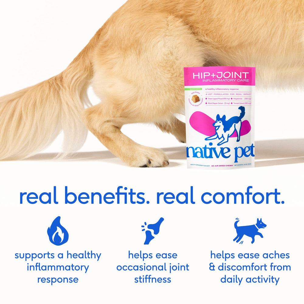 Native Pet Inflammatory Care: dosis diaria simplificada para apoyo articular