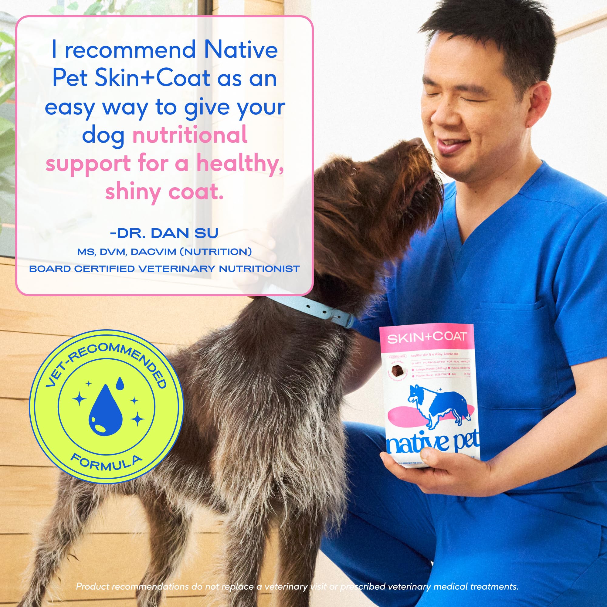 Native Pet omega-3 con ingredientes de alta calidad.