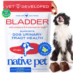 Native Pet: tratamiento UTI para perros con arándano que apoya la salud urinaria.