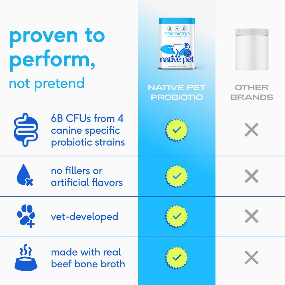 Native Pet Probiotics cuchara-medicion, dosifica fácilmente en comida