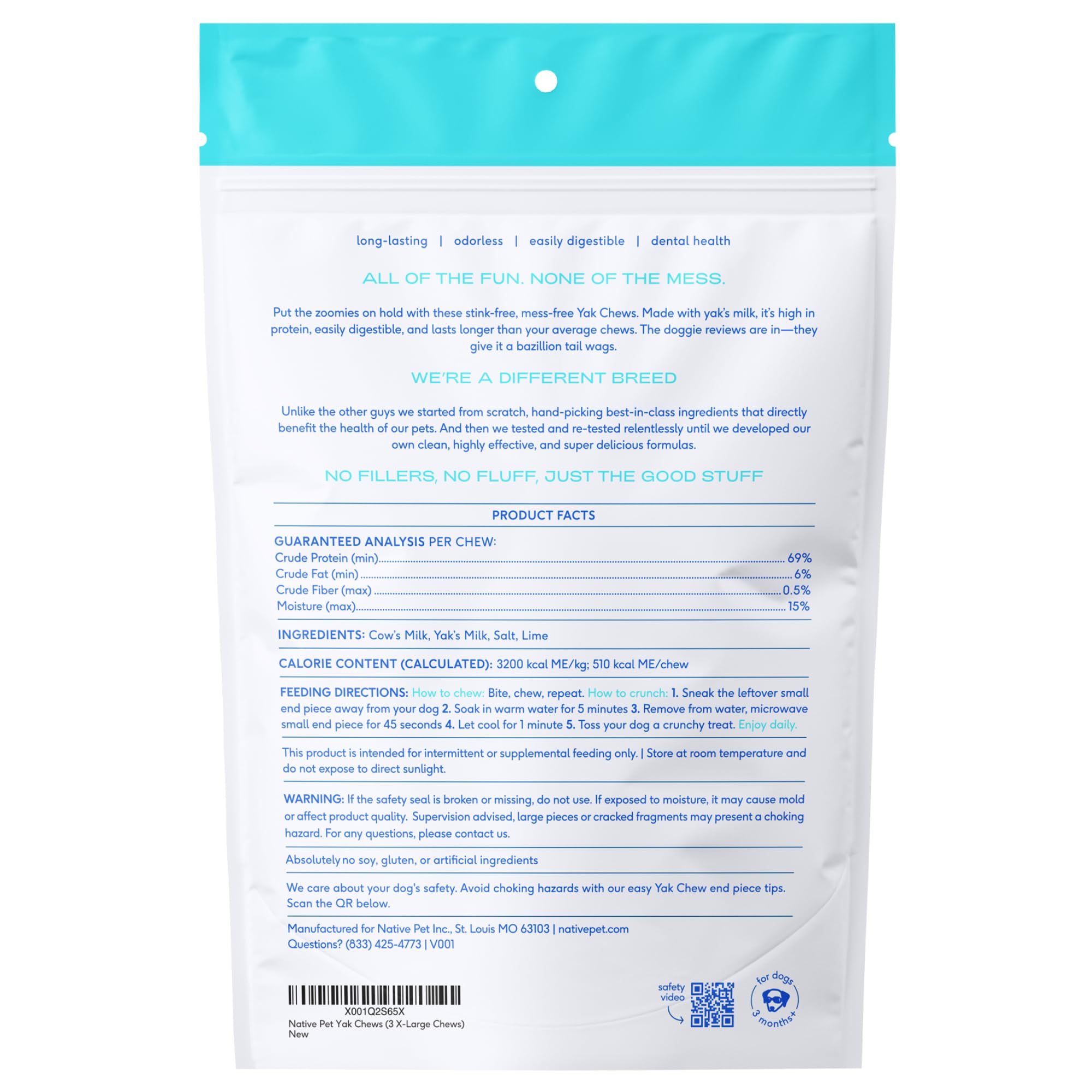 Seguridad digestiva con Hueso Yak Himalayo Extra Grande de Native Pet