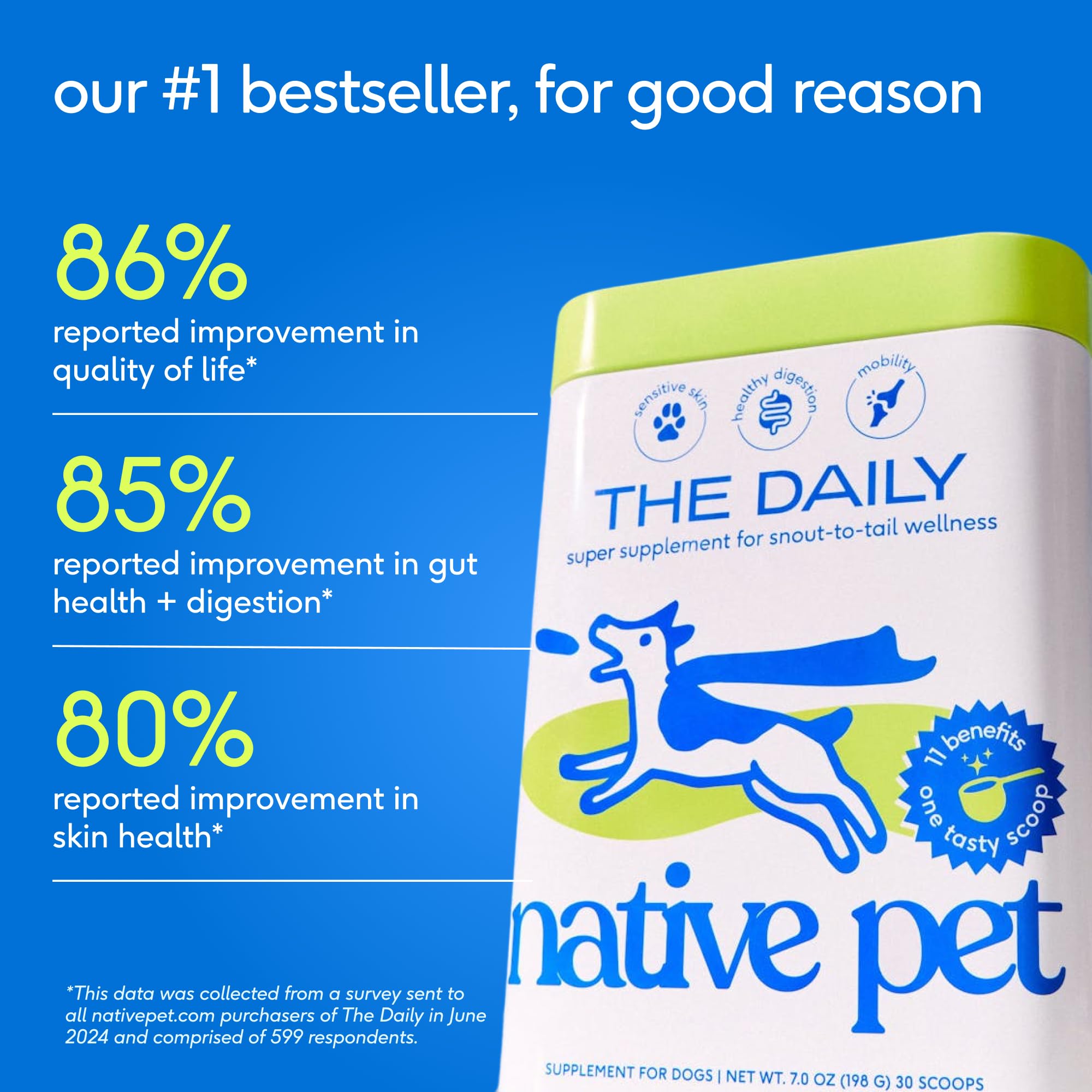 Native Pet vitaminas diarias para perro: sabor-atractivo.