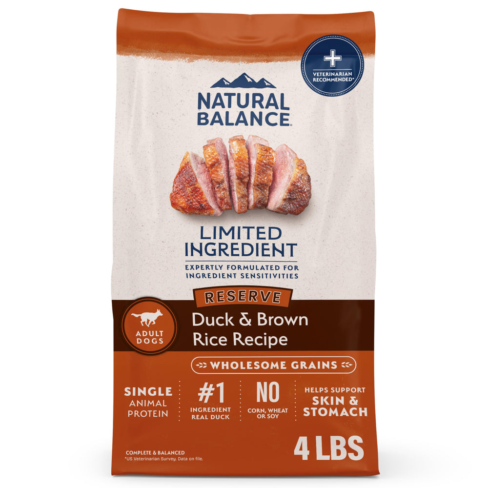 Natural Balance alimento para perro adulto pato-arroz, ayuda a mantener músculos fuertes.