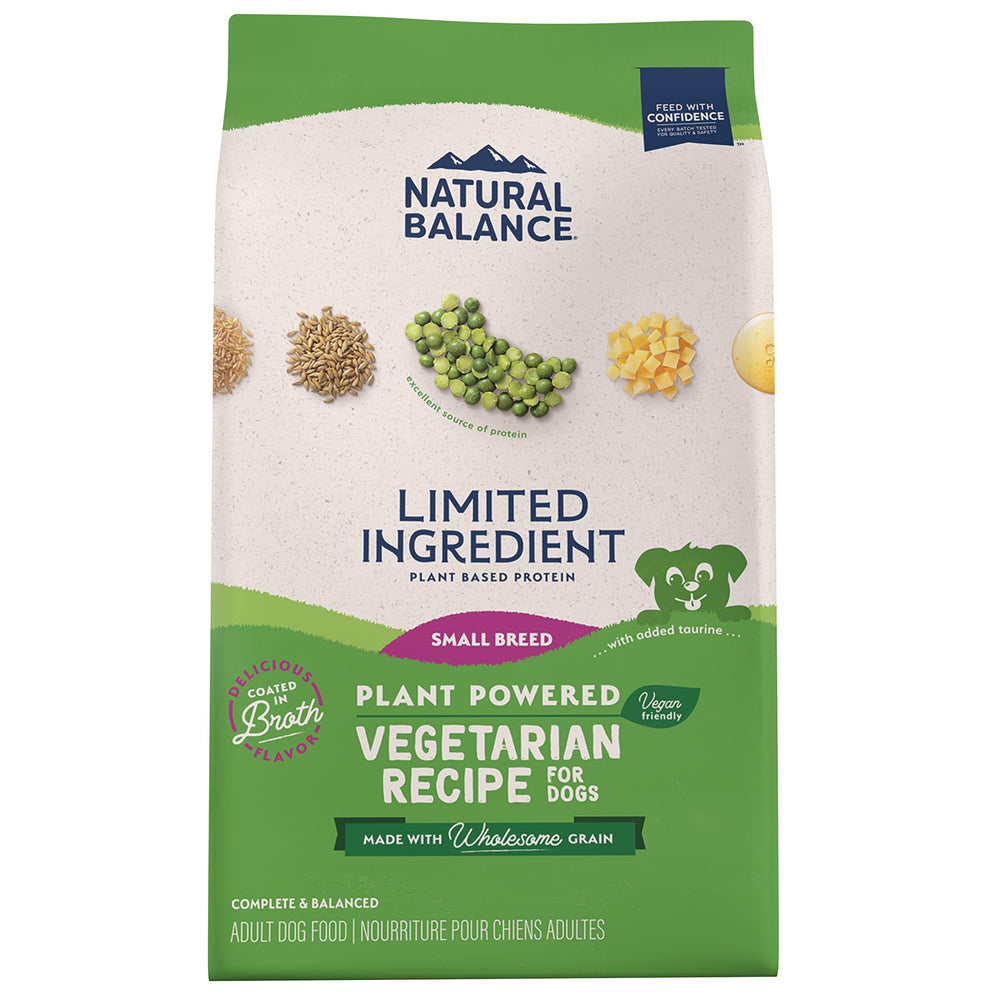 Natural Balance alimento para perro pequeño, bocados crujientes para dientes sanos.