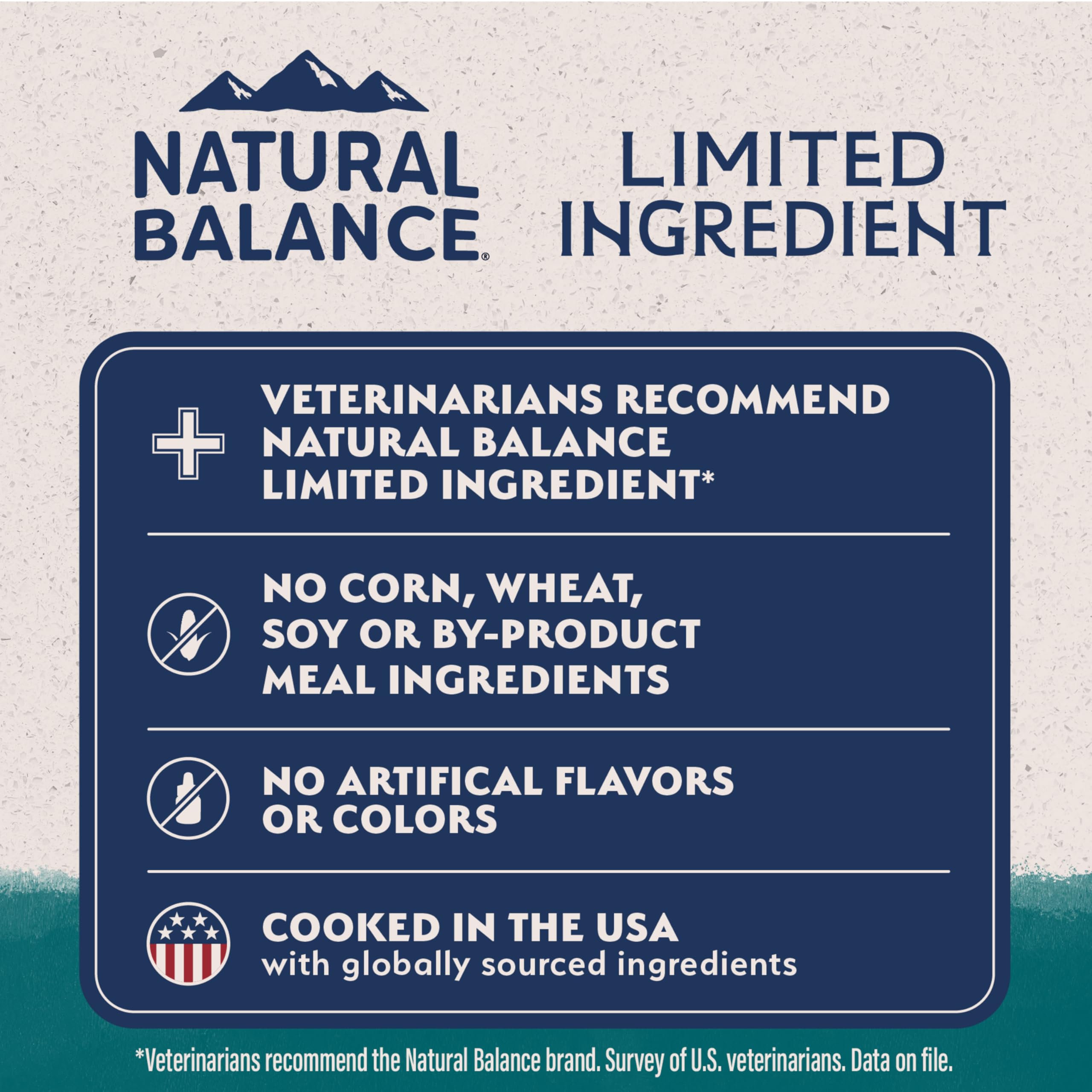 Natural Balance arroz integral favorece digestión suave y fibra dietética.
