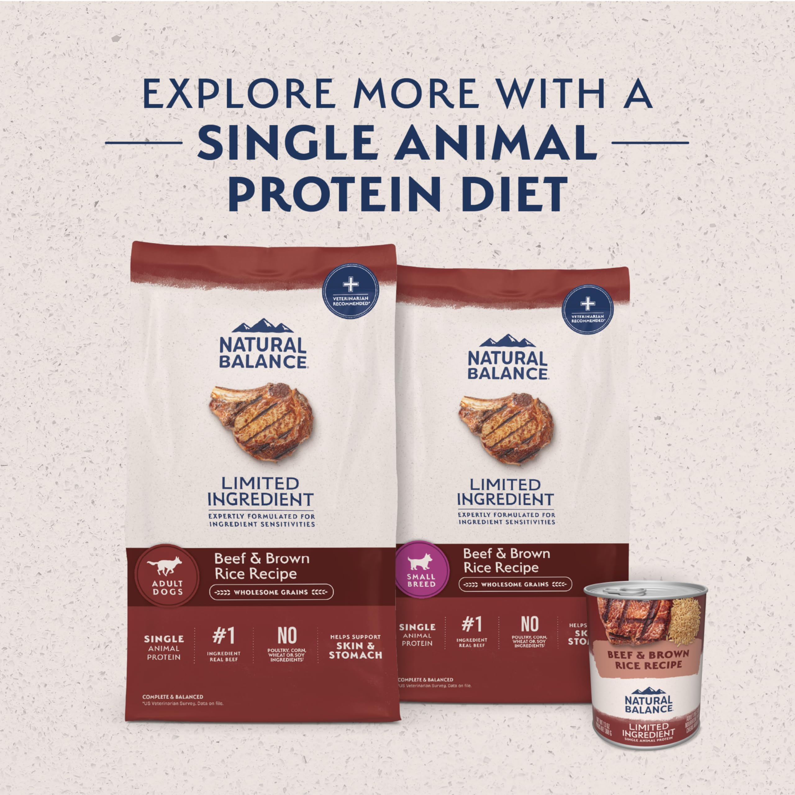 Natural Balance arroz integral, fibra para una digestión suave.