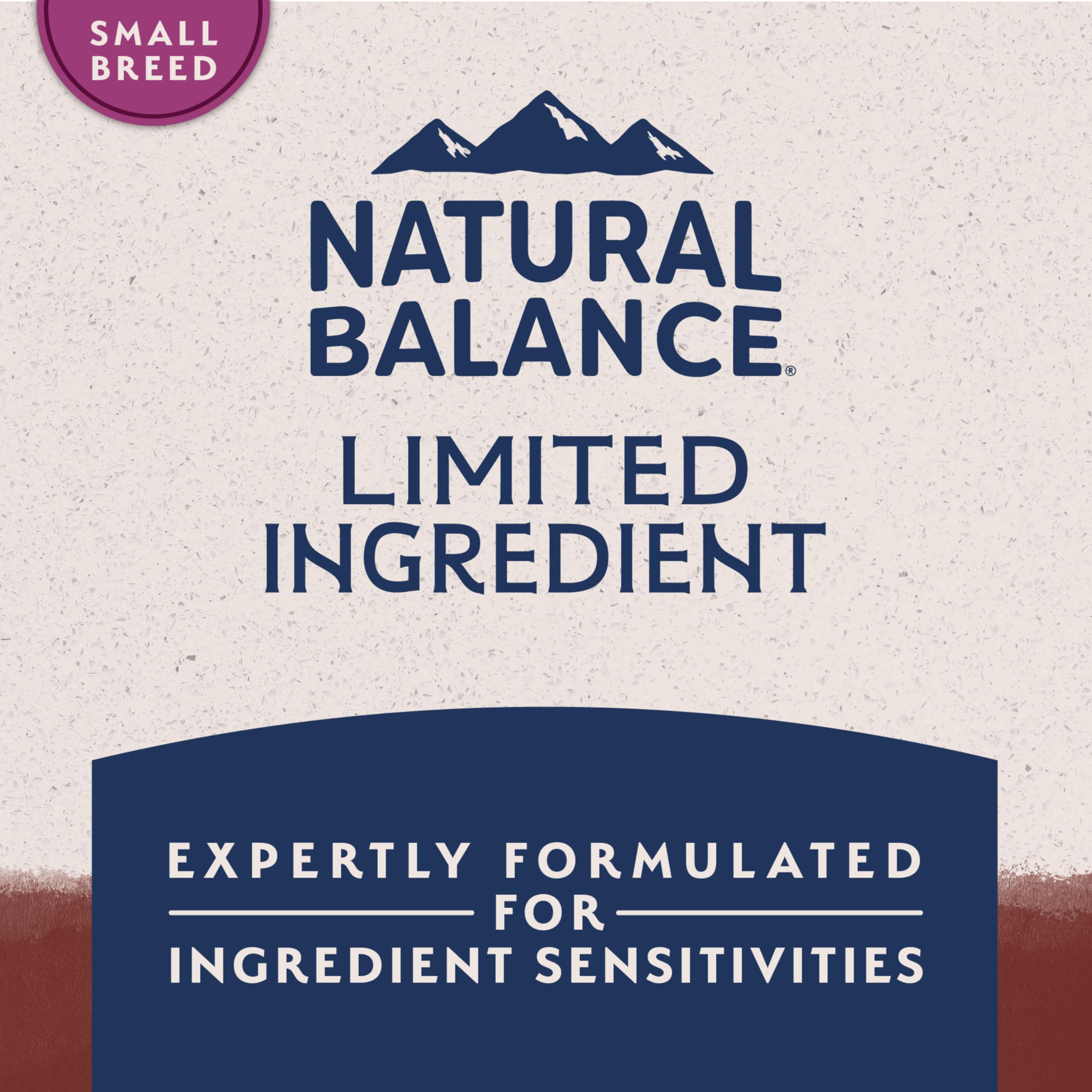 Natural Balance bocados compactos para perros pequeños, mordida fácil y agradable.
