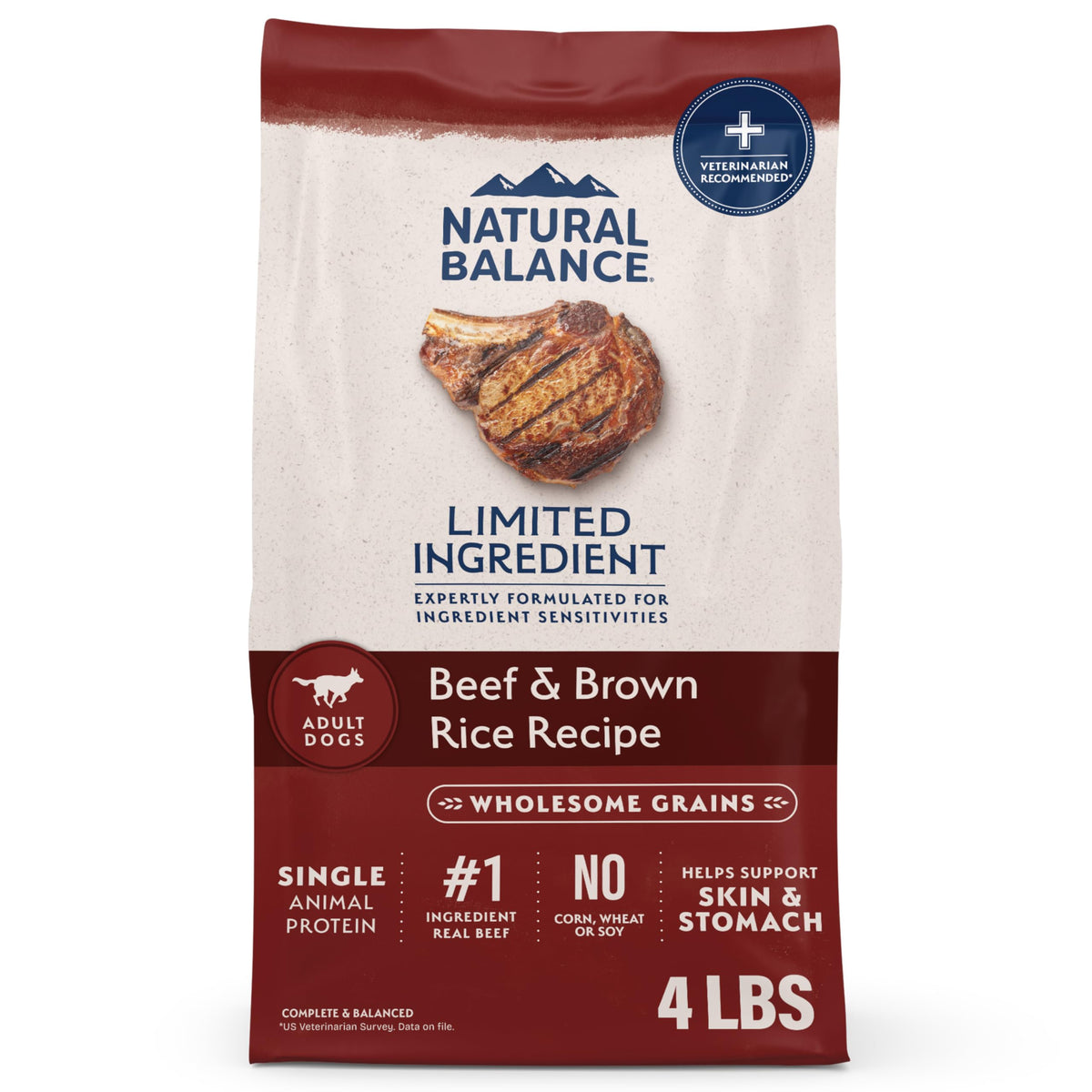 Natural Balance carne principal: primer ingrediente proteico para músculos fuertes.