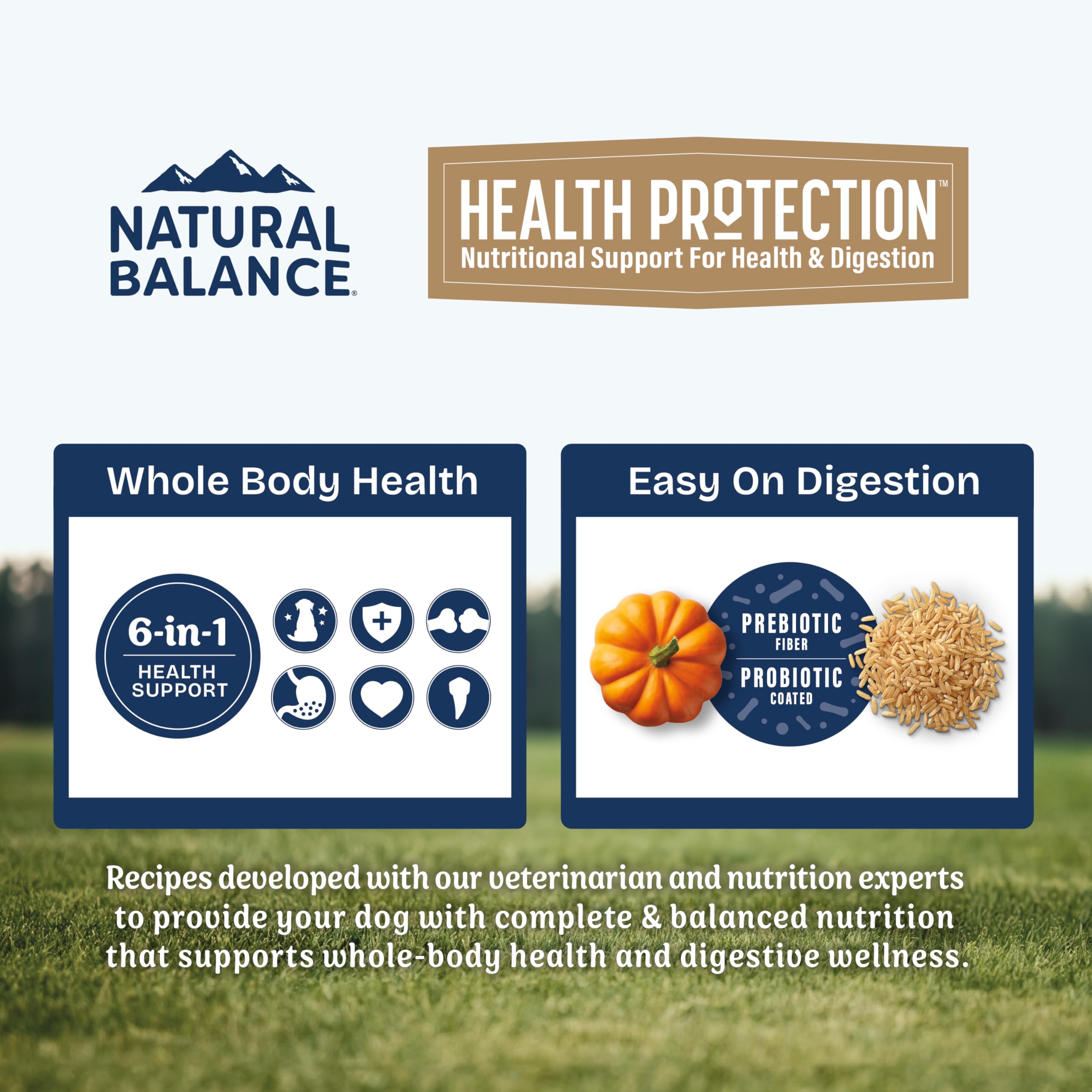 Natural Balance Fibra prebiótica y probióticos para salud digestiva.