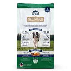 Natural Balance Health Protection croquetas cordero cerca: muestra la proteína principal para digestión suave.