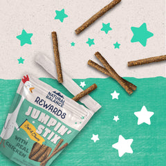 Jumpin' Stix con glucosamina y condroitina para apoyar articulaciones.