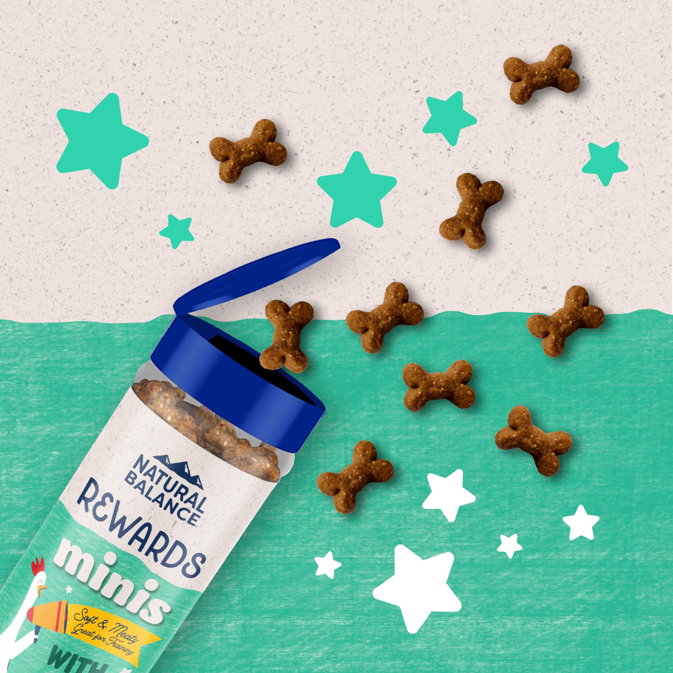 Natural Balance Mini-Rewards, textura masticable para perros activos