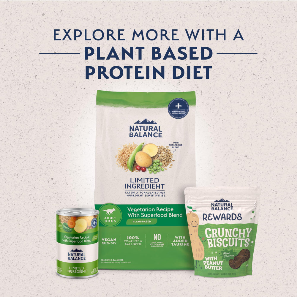 Natural Balance nutrición completa vegetariana, aporta nutrientes esenciales para un día a día activo