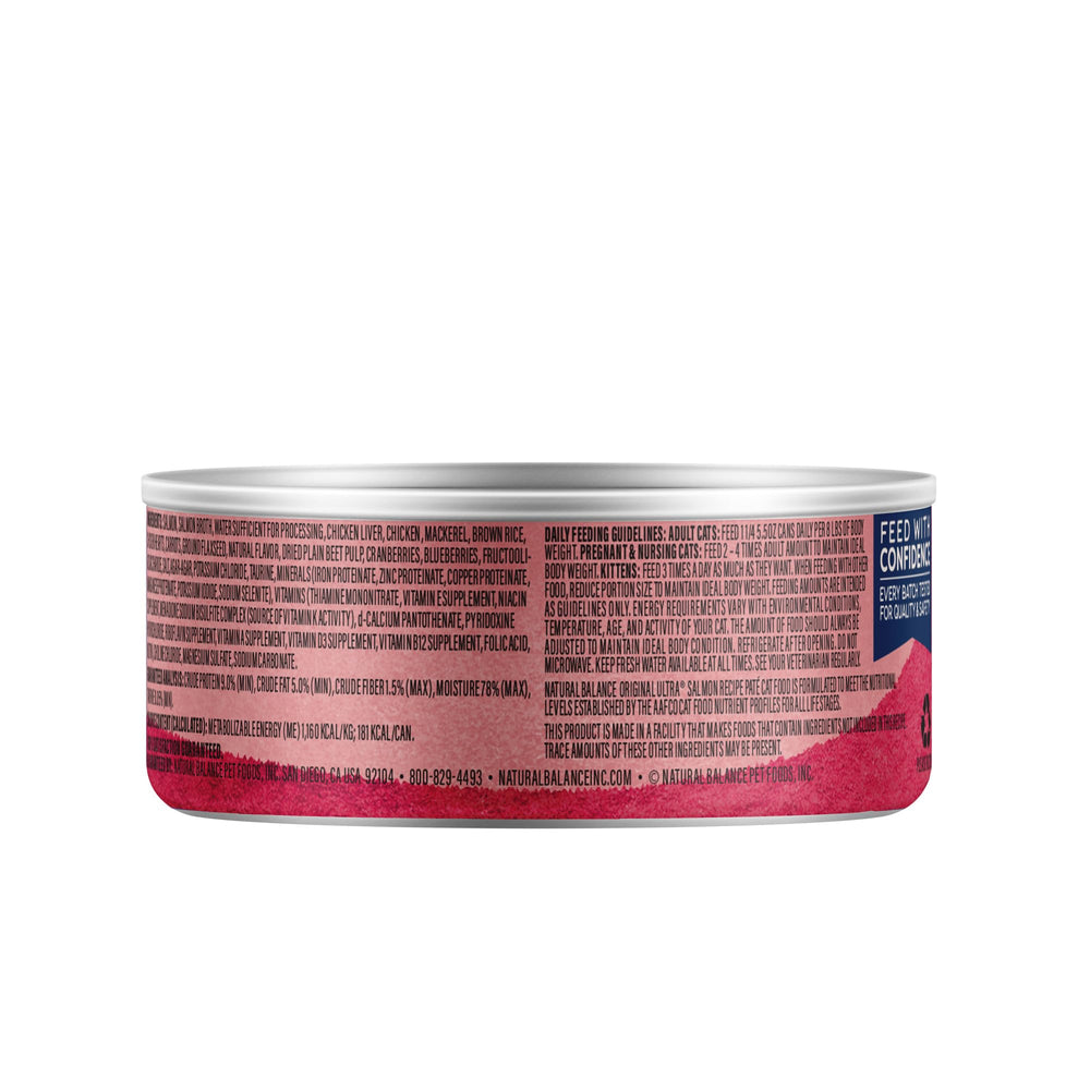 Etiqueta de Natural Balance Original Ultra Salmón para gatos adultos