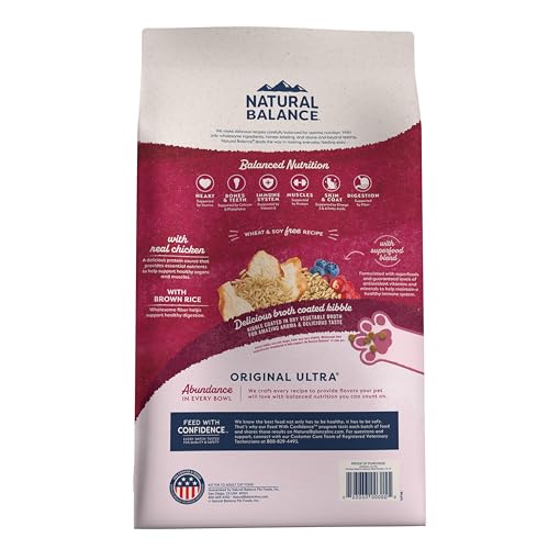 Natural Balance Original Ultra: ingredientes clave como pollo y harina para proteína y sabor