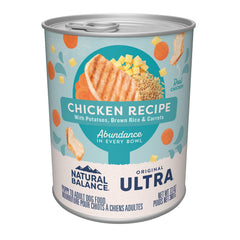 Natural Balance Original Ultra Lata pollo-arroz-zanahoria-papa: proteína de alta calidad para energía diaria.