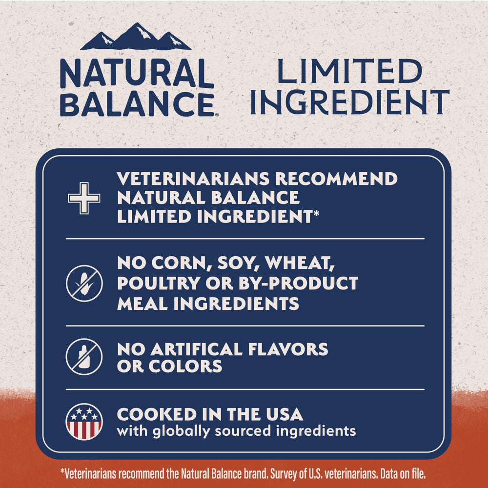 Natural Balance perro comiendo en tazón, comida balanceada