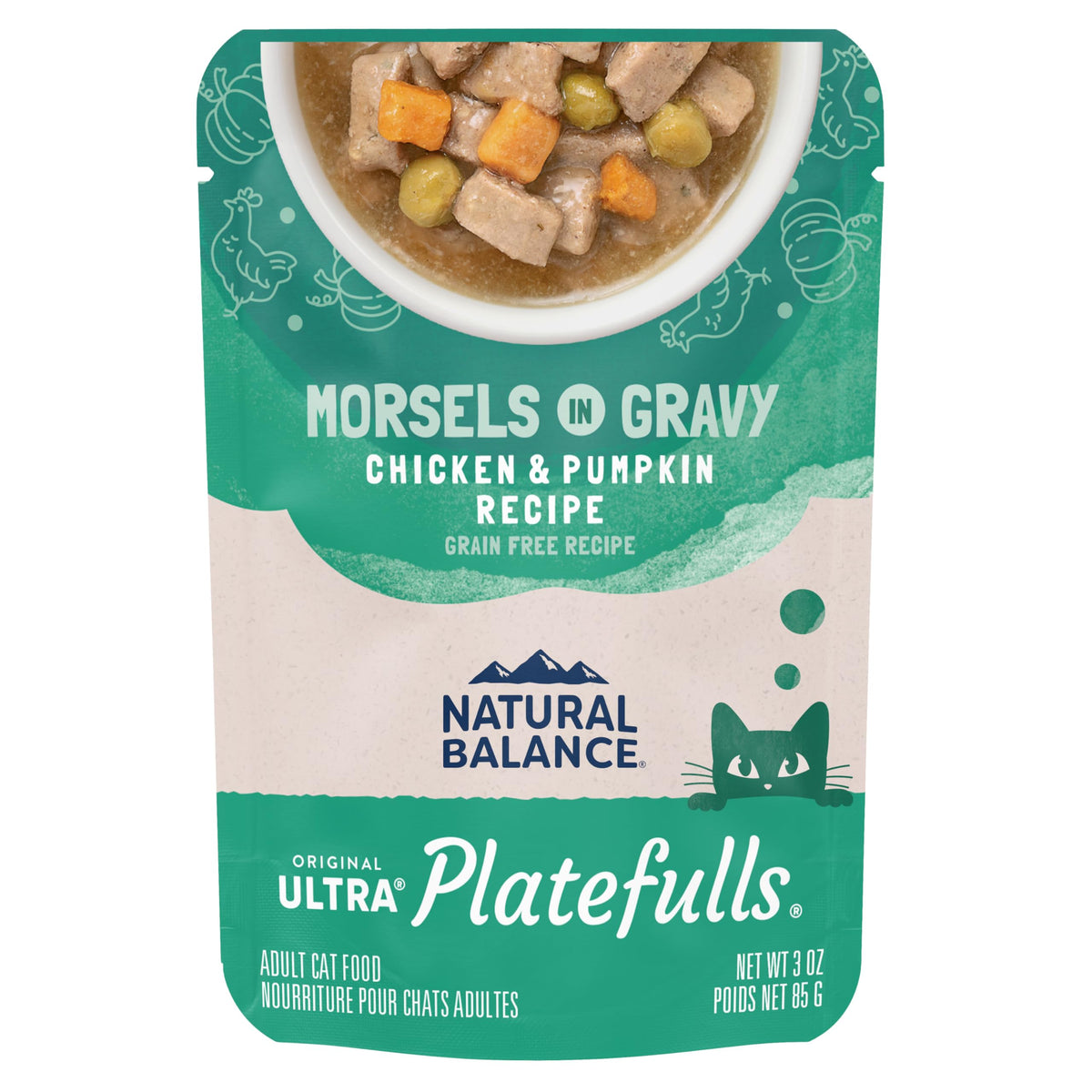 Natural Balance Platefulls: empaque de 24 bolsas para alimentación diaria de tu gato.