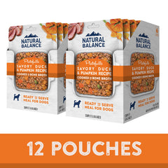 Natural Balance Platefulls pato en caldo sabroso para perros con paladar exigente