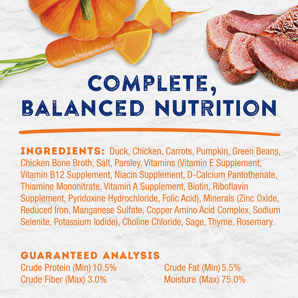 Natural Balance Platefulls servido en plato para perros felices