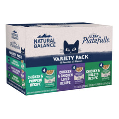Natural Balance Platefulls mordiscos de pollo en salsa, topper sabroso para la comida diaria del gato.