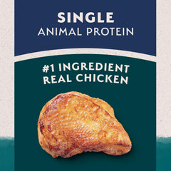 Natural Balance pollo principal en croquetas, apoyo a la proteína y músculos.
