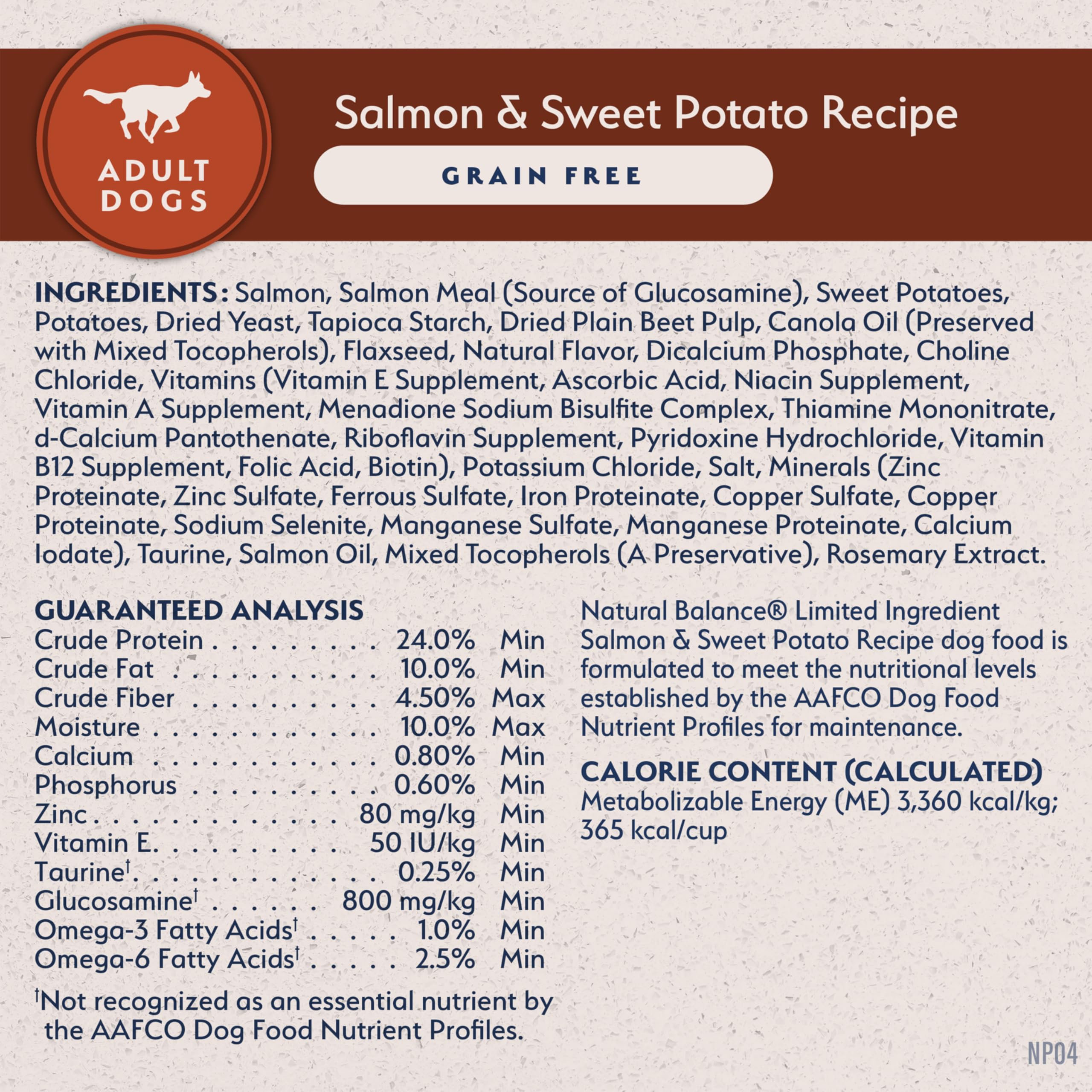 Natural Balance proteina unica salmon para menor alergenos.