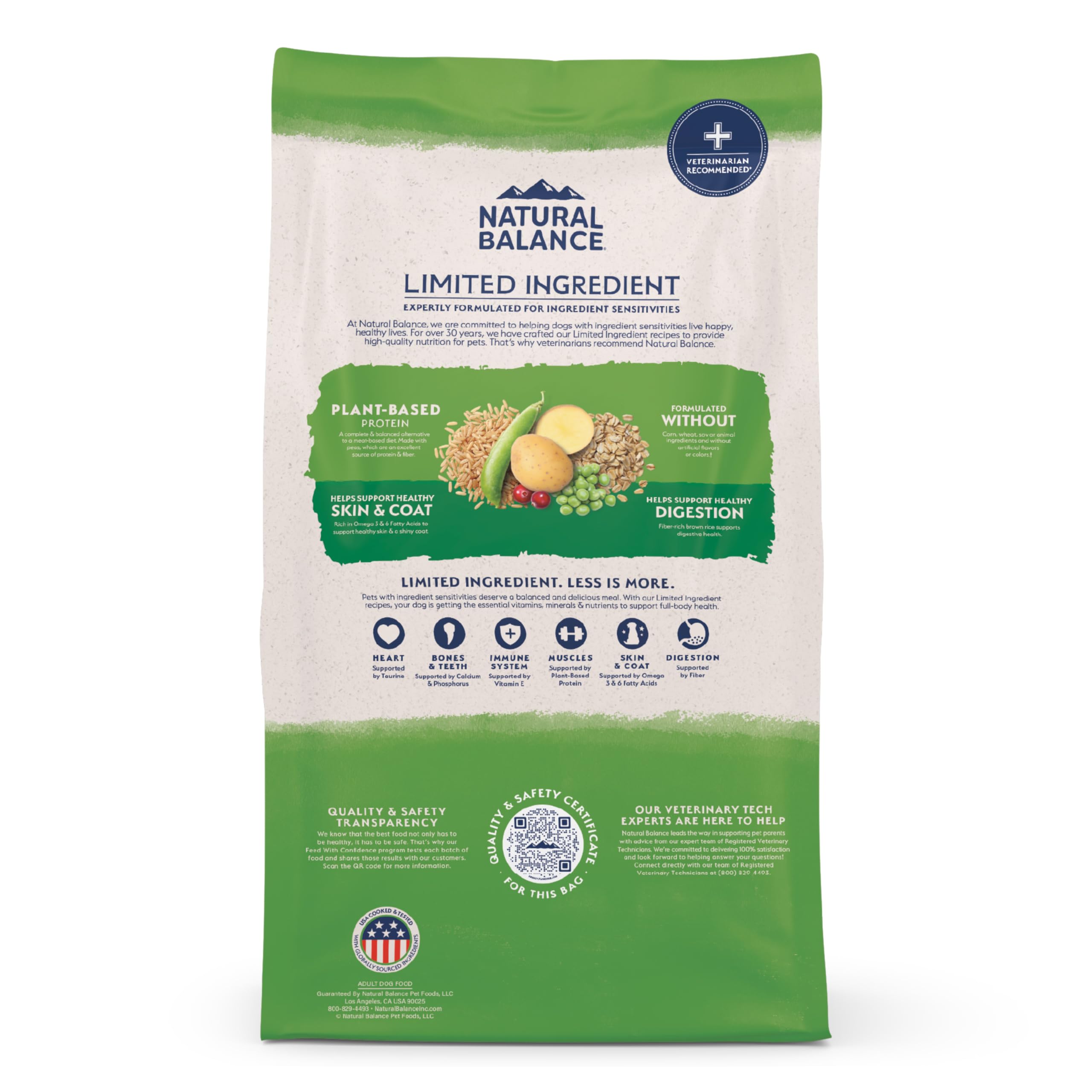 Natural Balance recomendación veterinaria para sensibilidades de ingredientes
