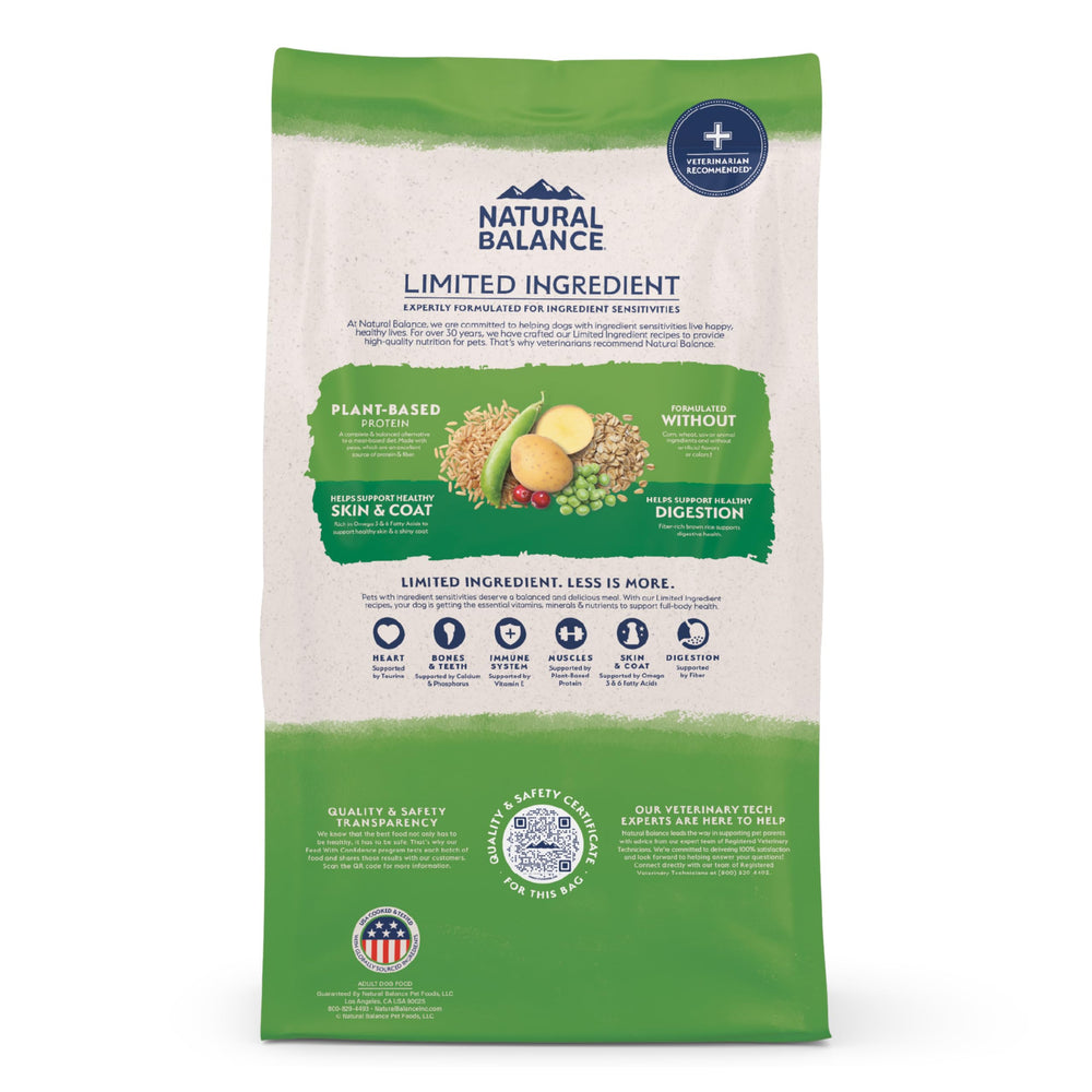 Natural Balance recomendación veterinaria para sensibilidades de ingredientes