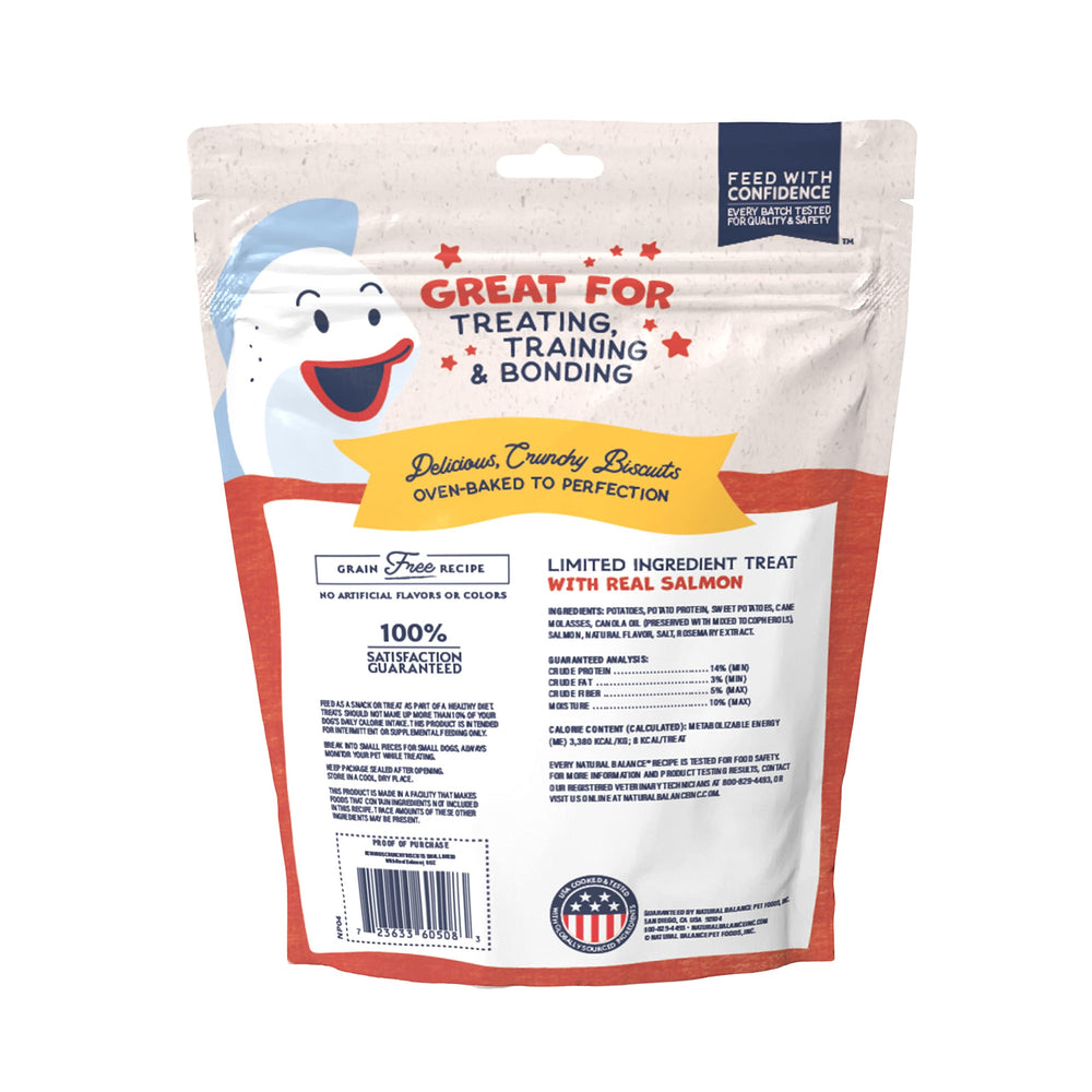 Natural Balance Rewards: galletas sin granos con salmón, opción suave para perros adultos pequeños
