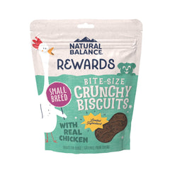 Natural Balance Rewards galletas pollo tamano pequeno para perros pequeños, snack diario