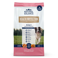 Natural Balance Salmón, primer ingrediente para proteína fácilmente digestible en perros.
