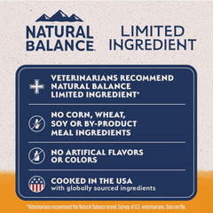 Natural Balance Fórmula sin granos ni colorantes artificiales, opción hipoalergénica