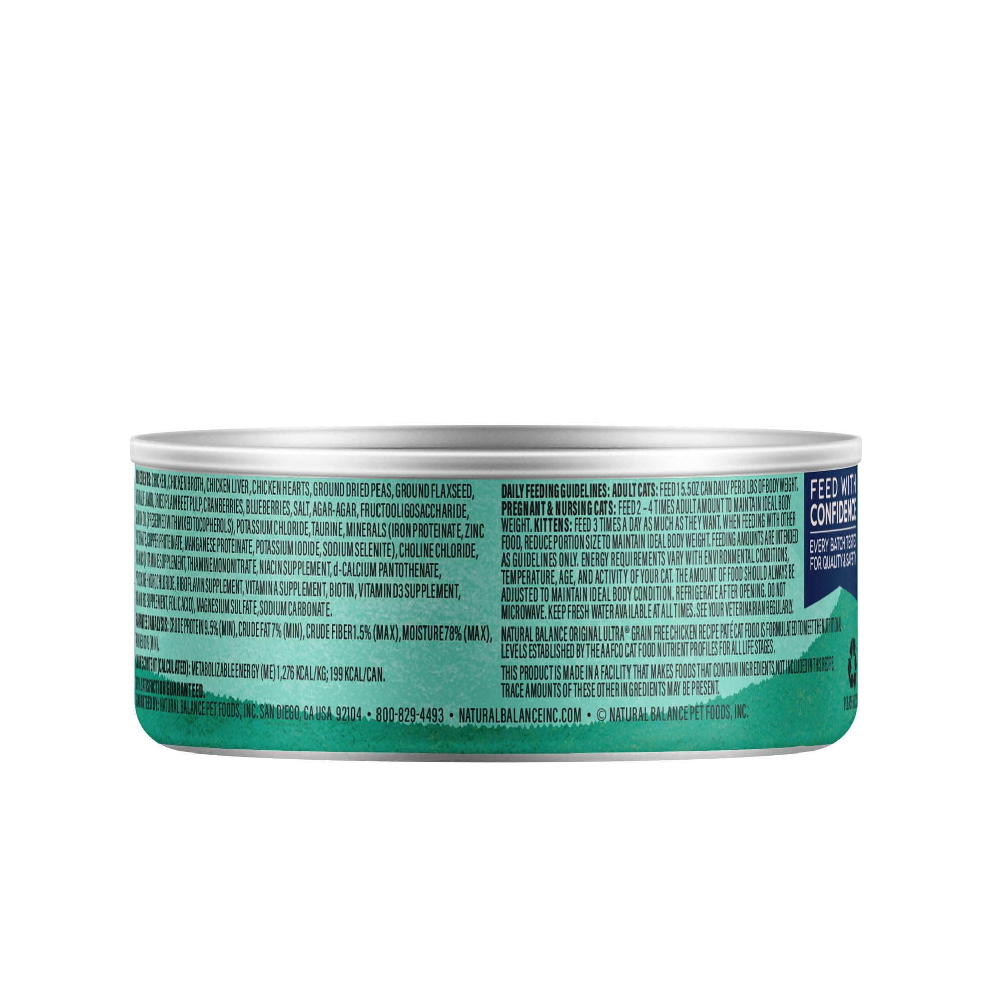 Natural Balance: textura paté de pollo para gatos, experiencia suave.
