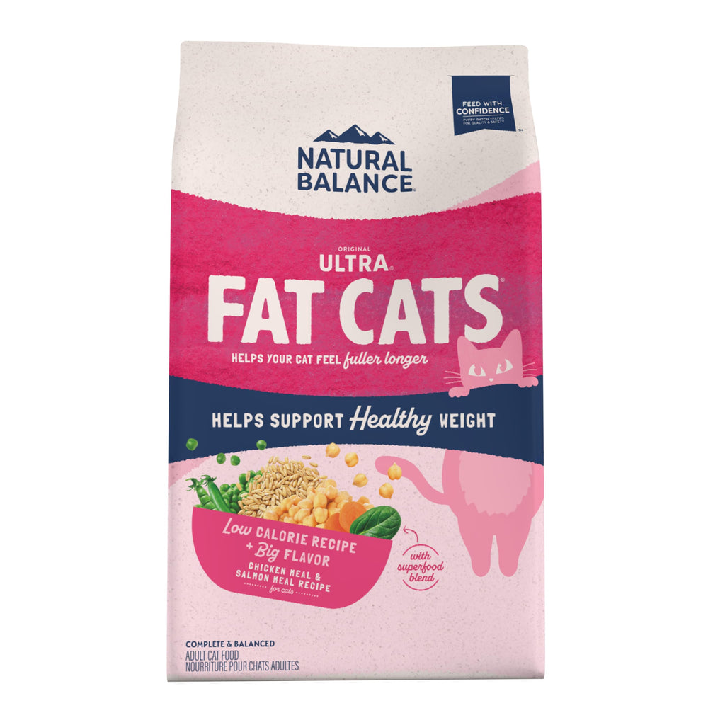 Natural Balance Ultra Fat para Gatos: bolsa frontal, almacenamiento práctico del alimento seco