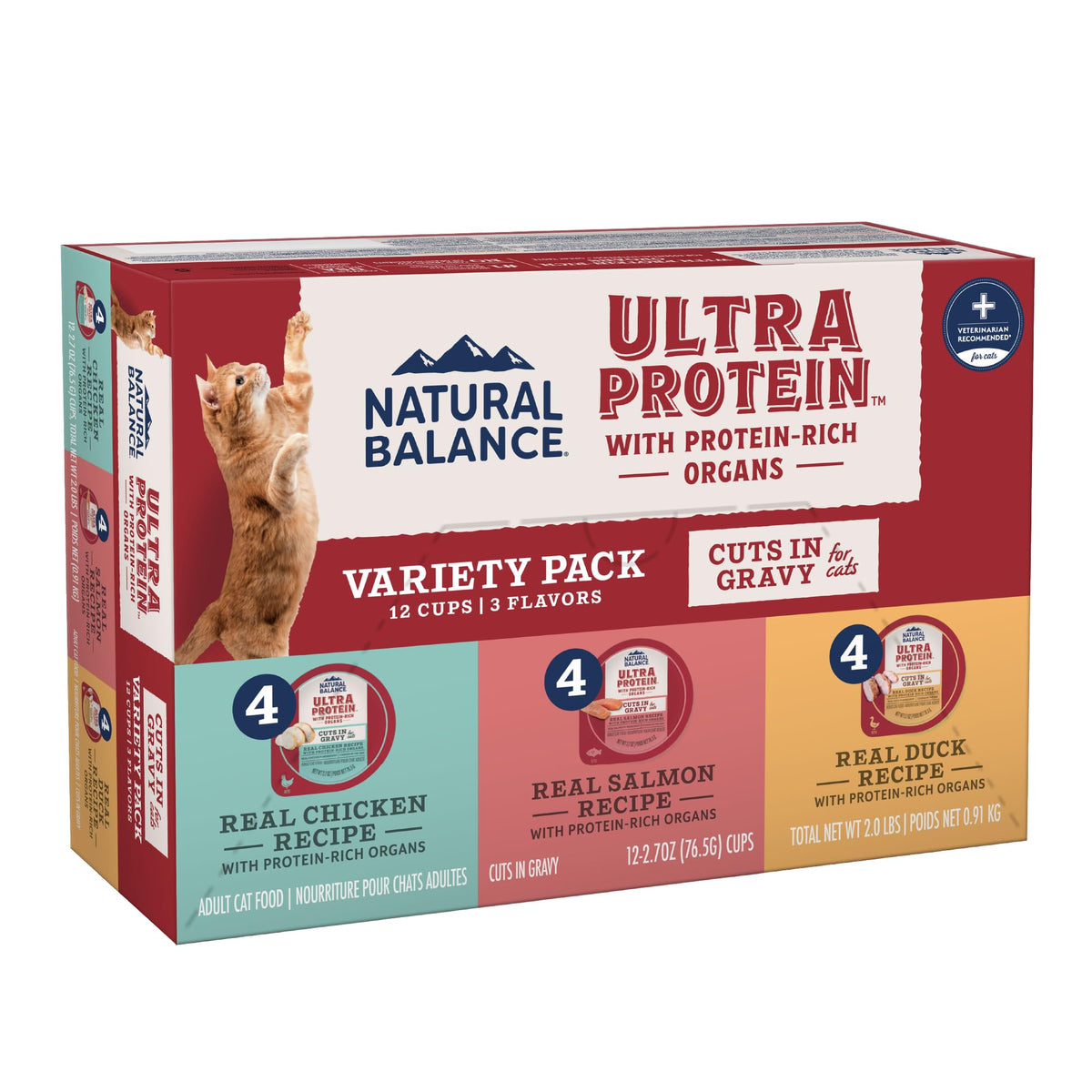 Natural Balance Ultra Protein: trozos de pollo en salsa, sabor premium para gatos