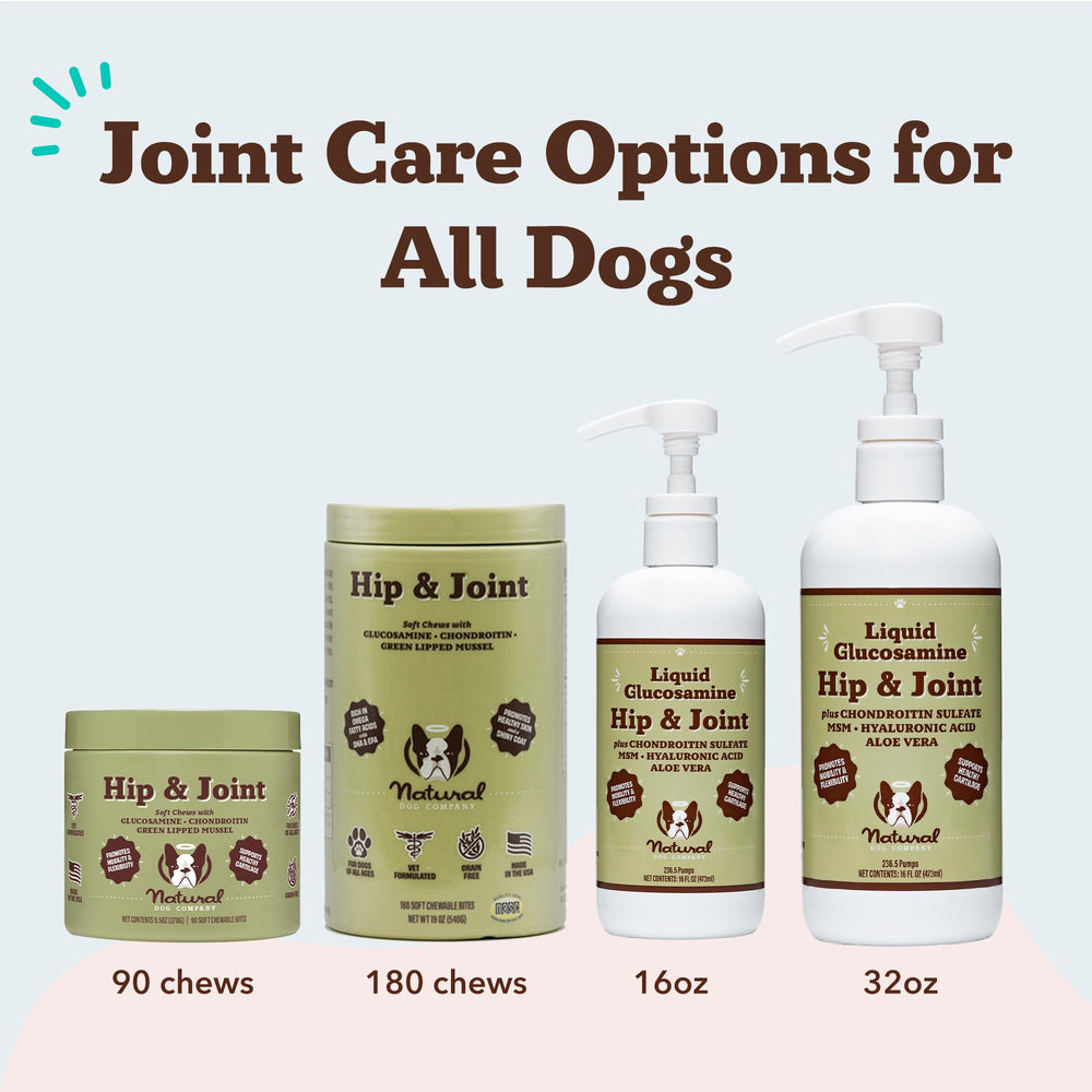 Natural Dog Company Aceite glucosamina: uso diario sencillo para perros activos.