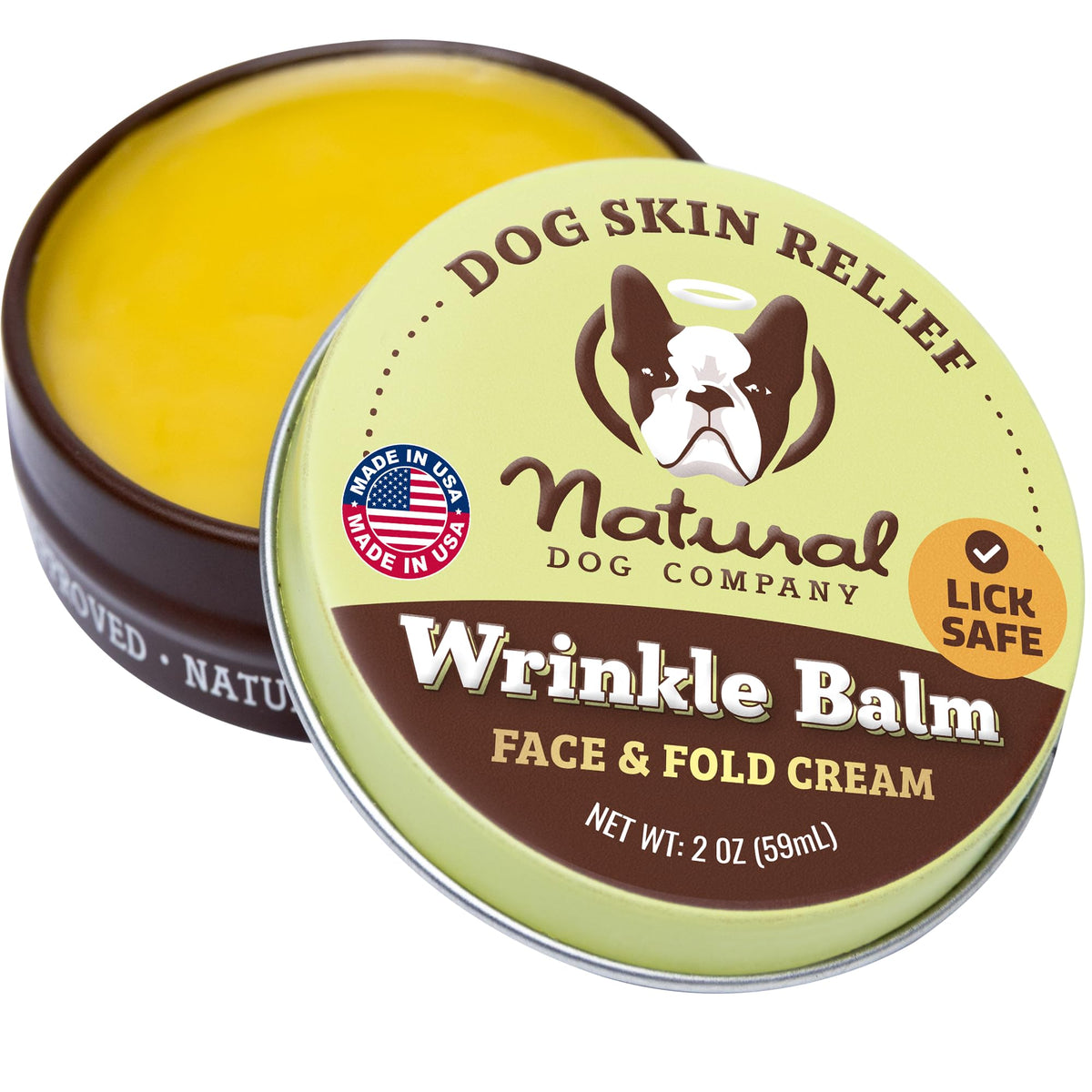 Natural Dog Company balsamo arrugas en lata para pliegues suaves