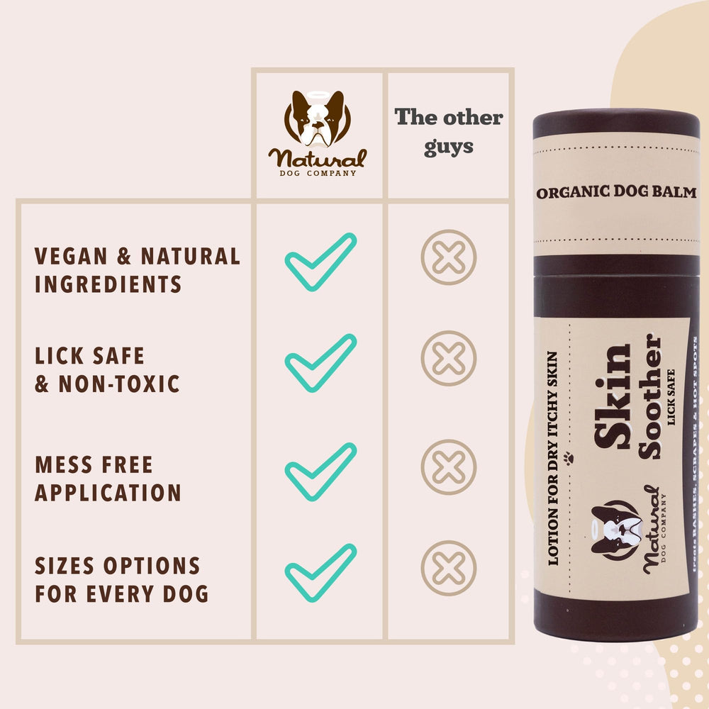 Natural Dog Company Balsamo Piel Perro Vitamina E, aroma suave y cuidado diario para piel seca.