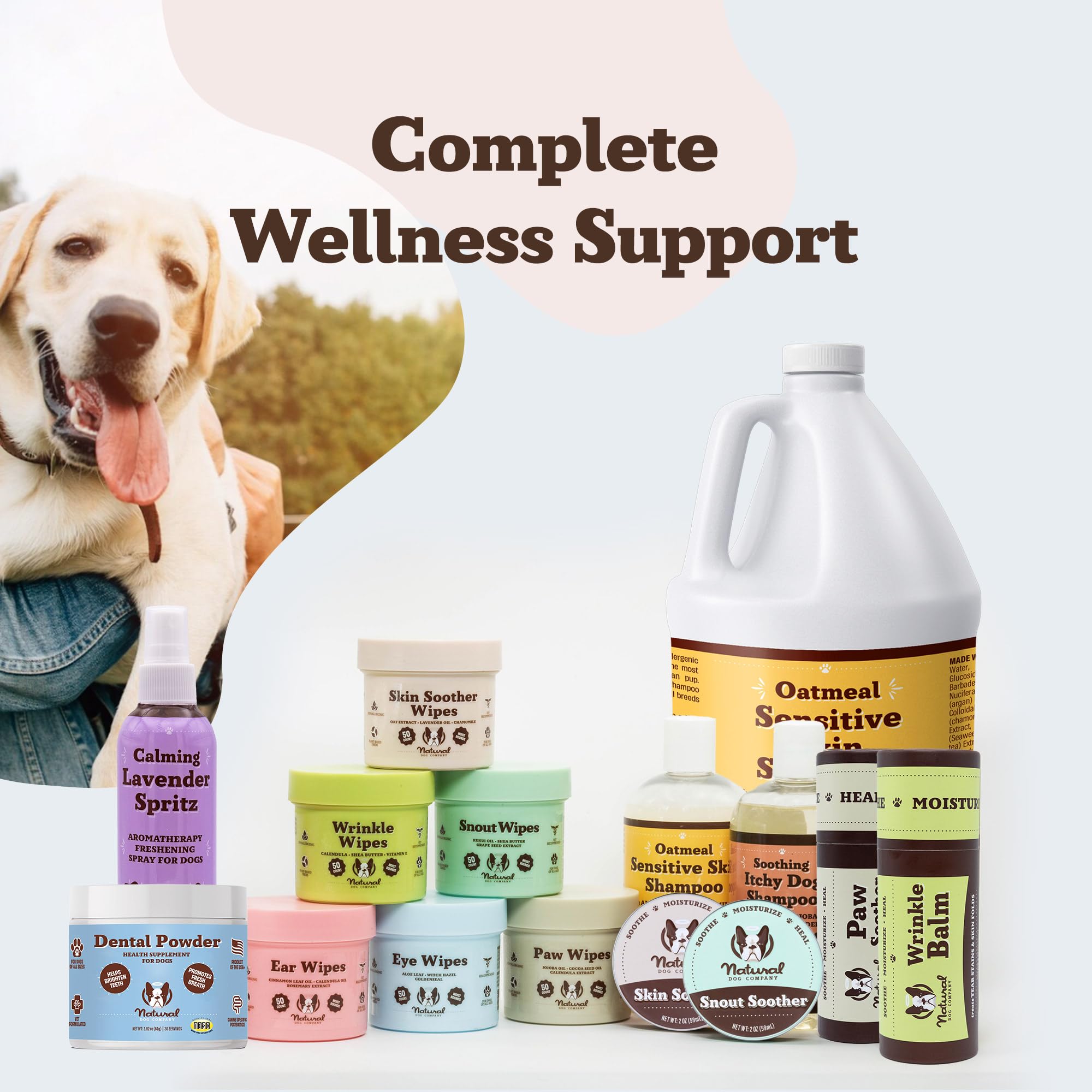 Polvo dental Natural Dog Company, hecho en Estados Unidos