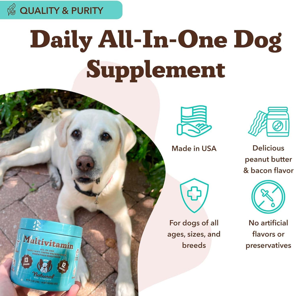 Natural Dog Company pelaje-brillante-skin-coat, zinc y nutrientes para piel sana.