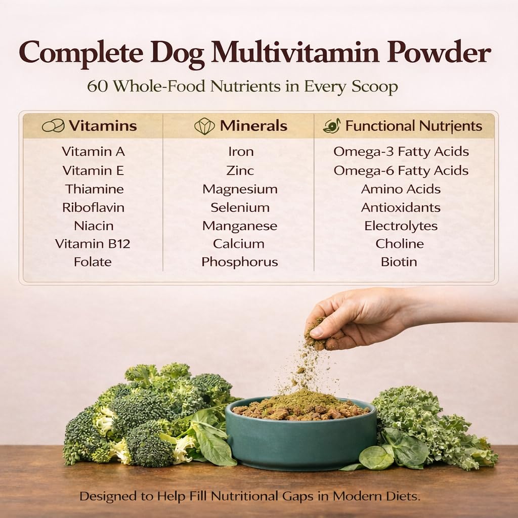 Natural Dog Company Super Greens: digestivo-apoyo, ayuda a una digestión suave tras las comidas.