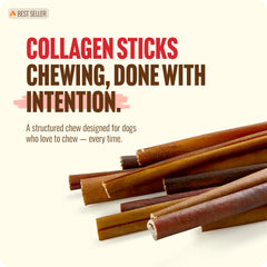 Natural Farm Collagen Sticks masticación prolongada para perros medianos y grandes.