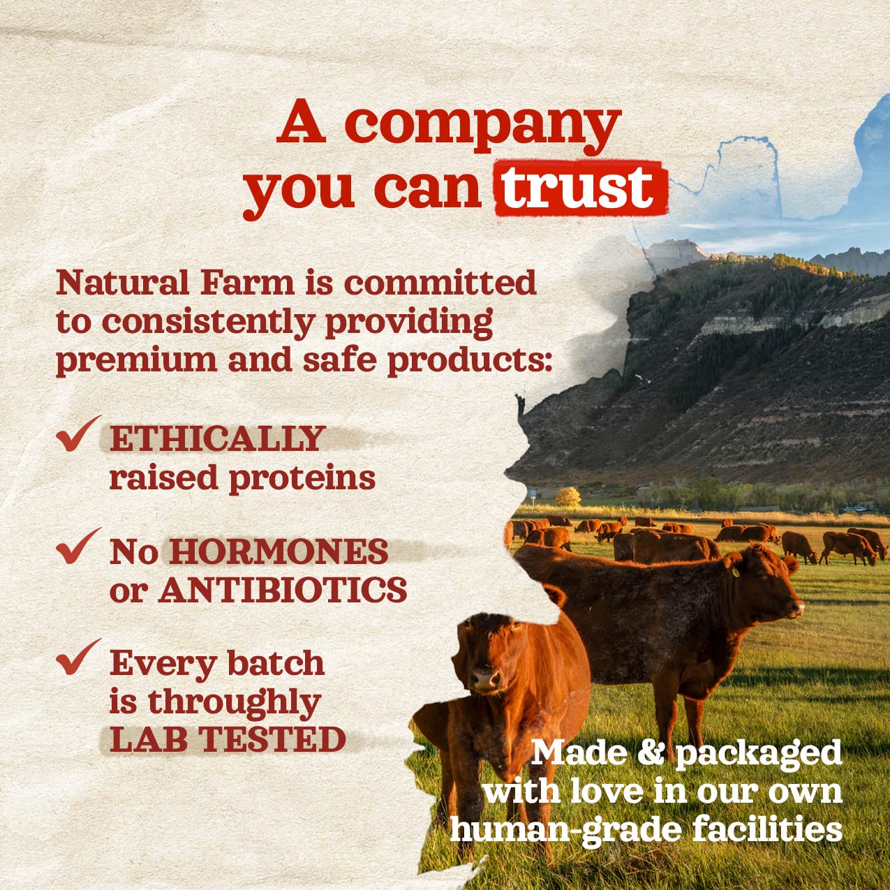 Empaque sostenible de Natural Farm, material ecológico