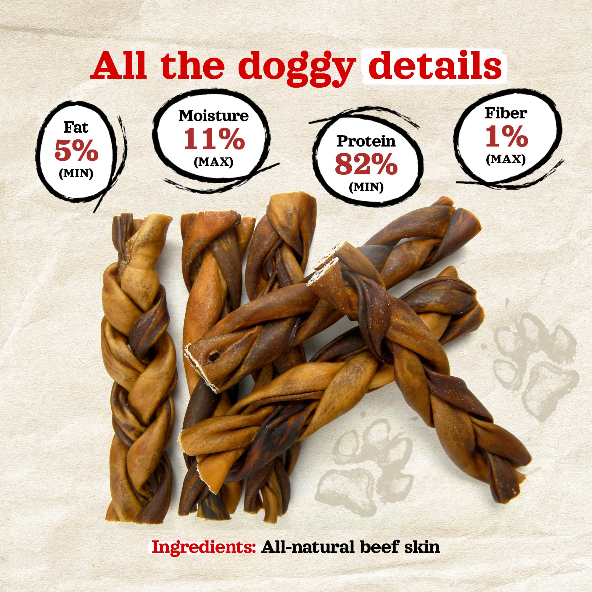 Natural Farm masticables trenzados de colágeno tamaño universal para perros