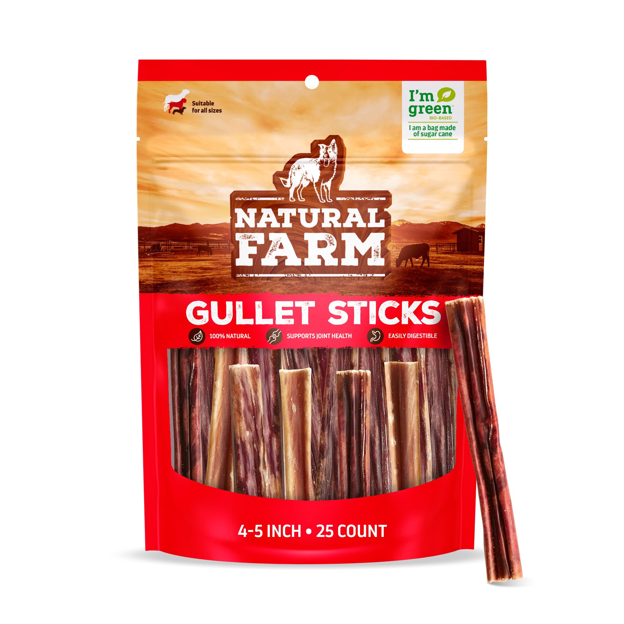 Natural Farm palitos esofago empaque: empaque práctico y ecológico para guardar los snacks.