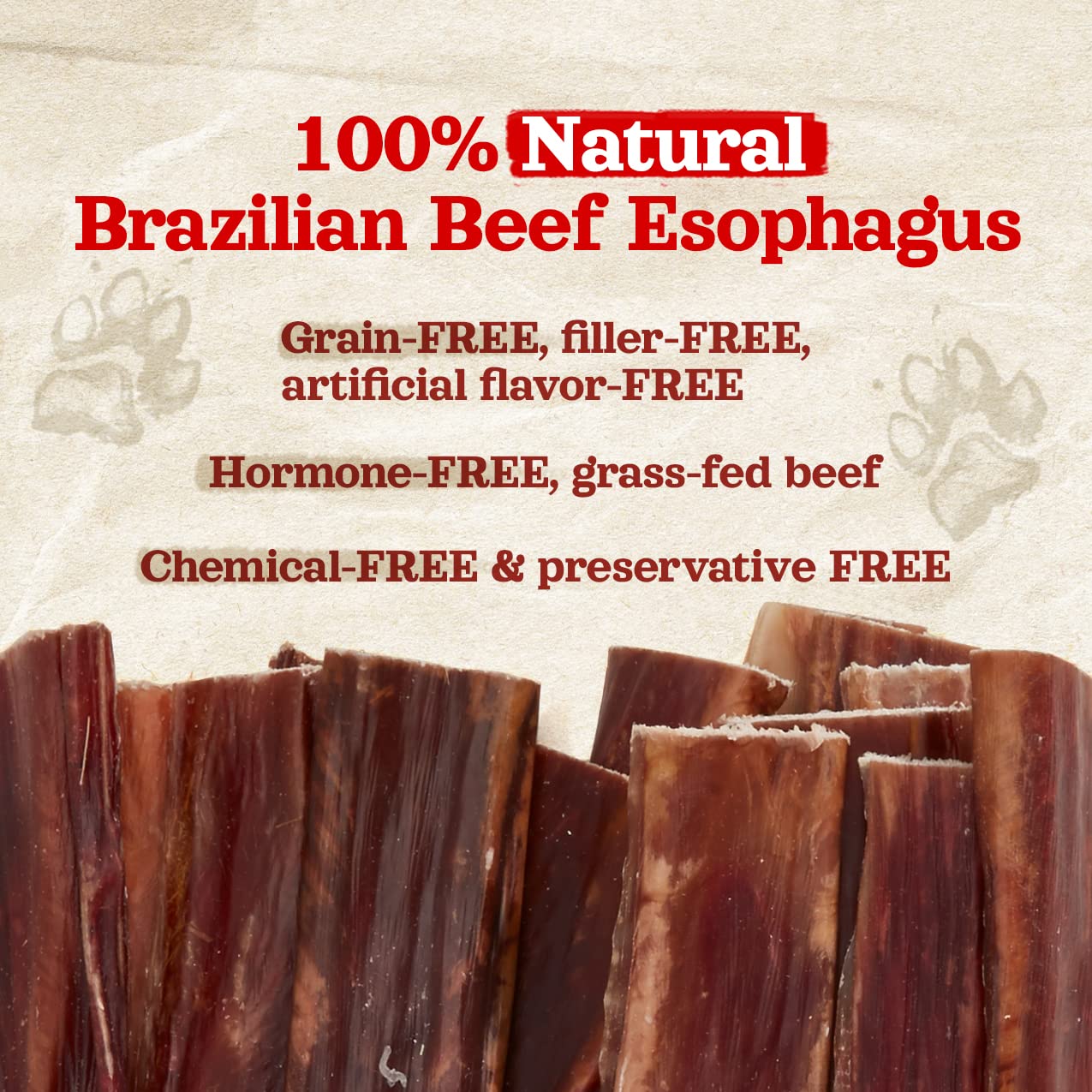 Natural Farm palitos gullet de res textura masticable para morder
